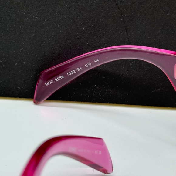NEW VE2258 1002/84 VERSACE MOD 2258 1002/84 PINK VE2258 100284 SHIELD SUNGLASSES - Picture 9 of 11